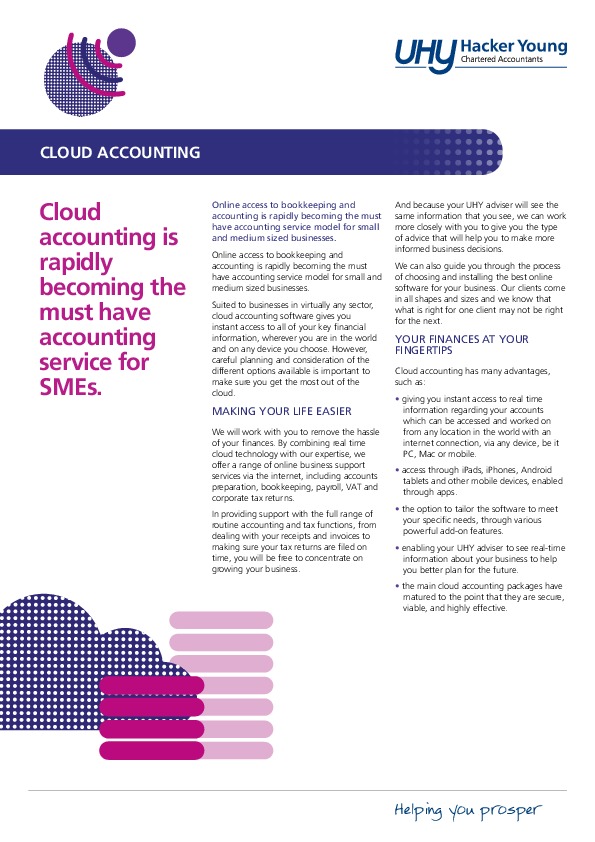 Cloud accounting services