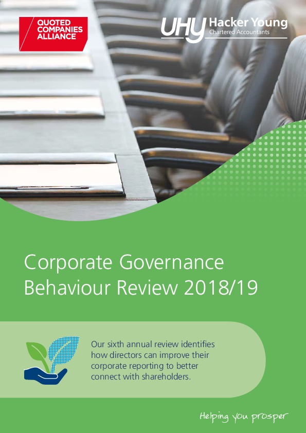 Corporate Governance Behaviour Review 2018/19 Insights UHY Hacker Young