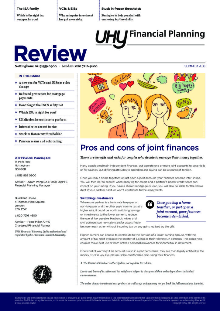 UHY Financial Planning review – Summer 2018