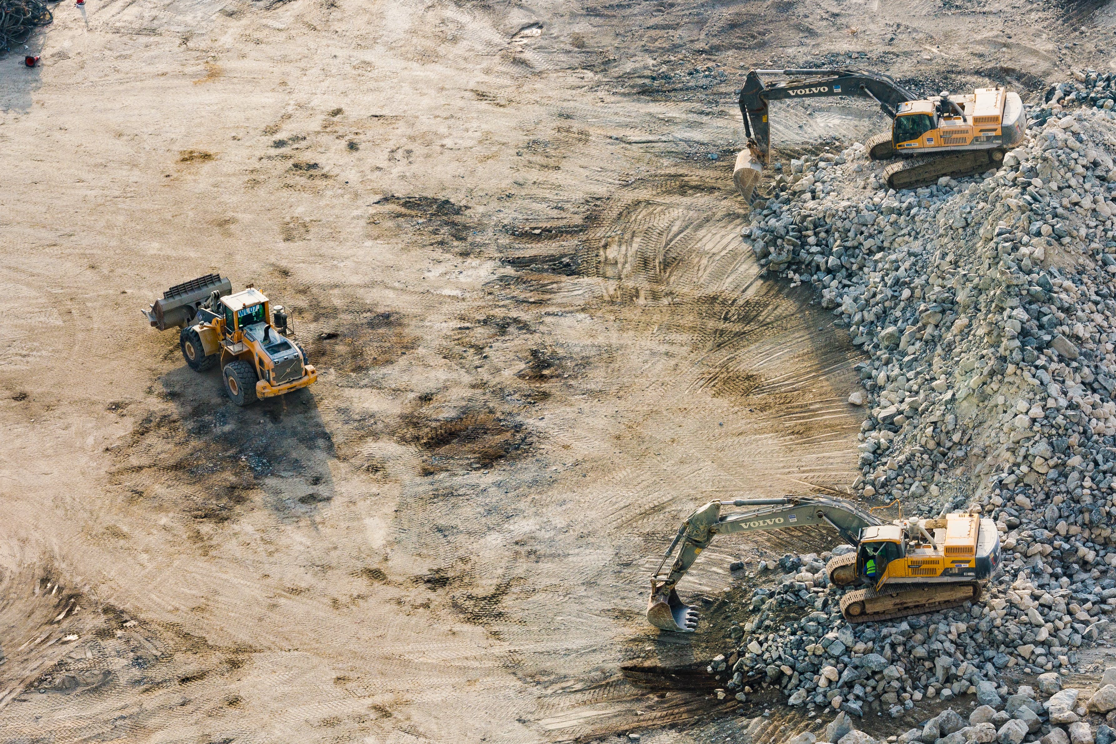 construction happening on an empty land