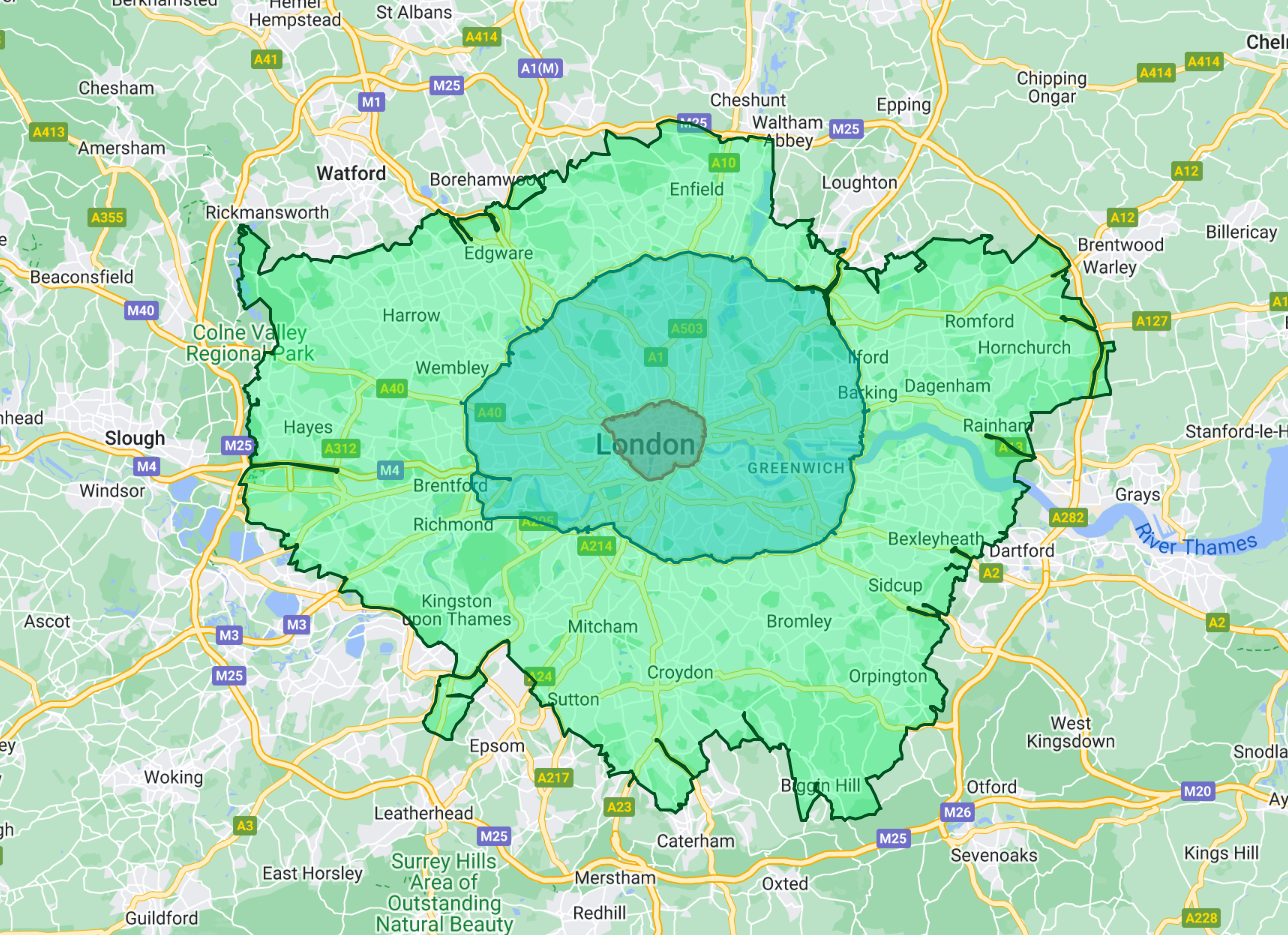 London's ULEZ areas