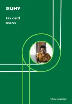 UHY Hacker Young tax card 2025/26