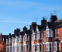 row of terraced housing in the UK
