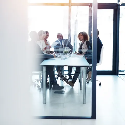 People meeting around table