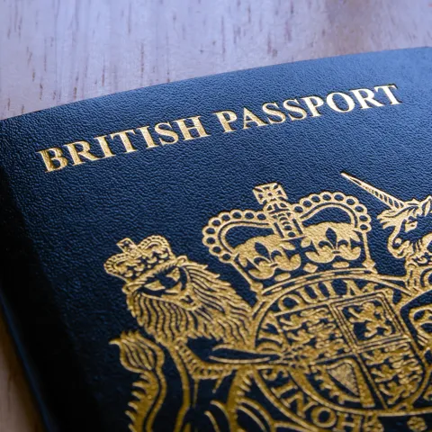 Photo of British passport