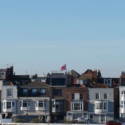 Houses in a street in the uk